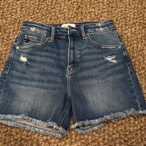 KanCan Distressed Blue Jean Shorts